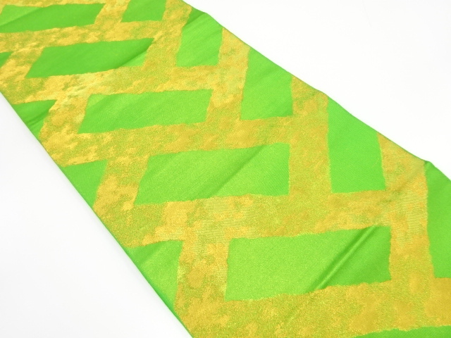 JAPANESE KIMONO / ANTIQUE FUKURO OBI / SILK / WOVEN HIGAKI PATTERN